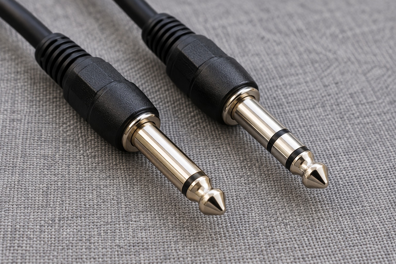 TS and TRS quarter-inch audio plugs