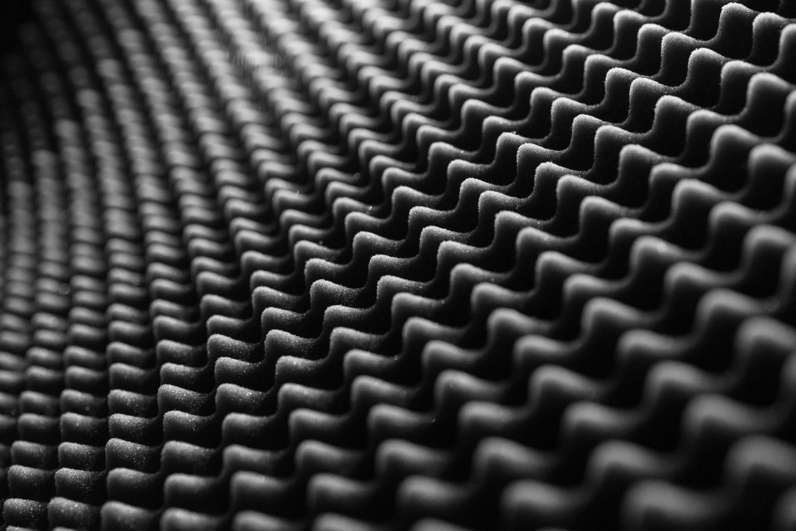 Close view of textured acoustic foam