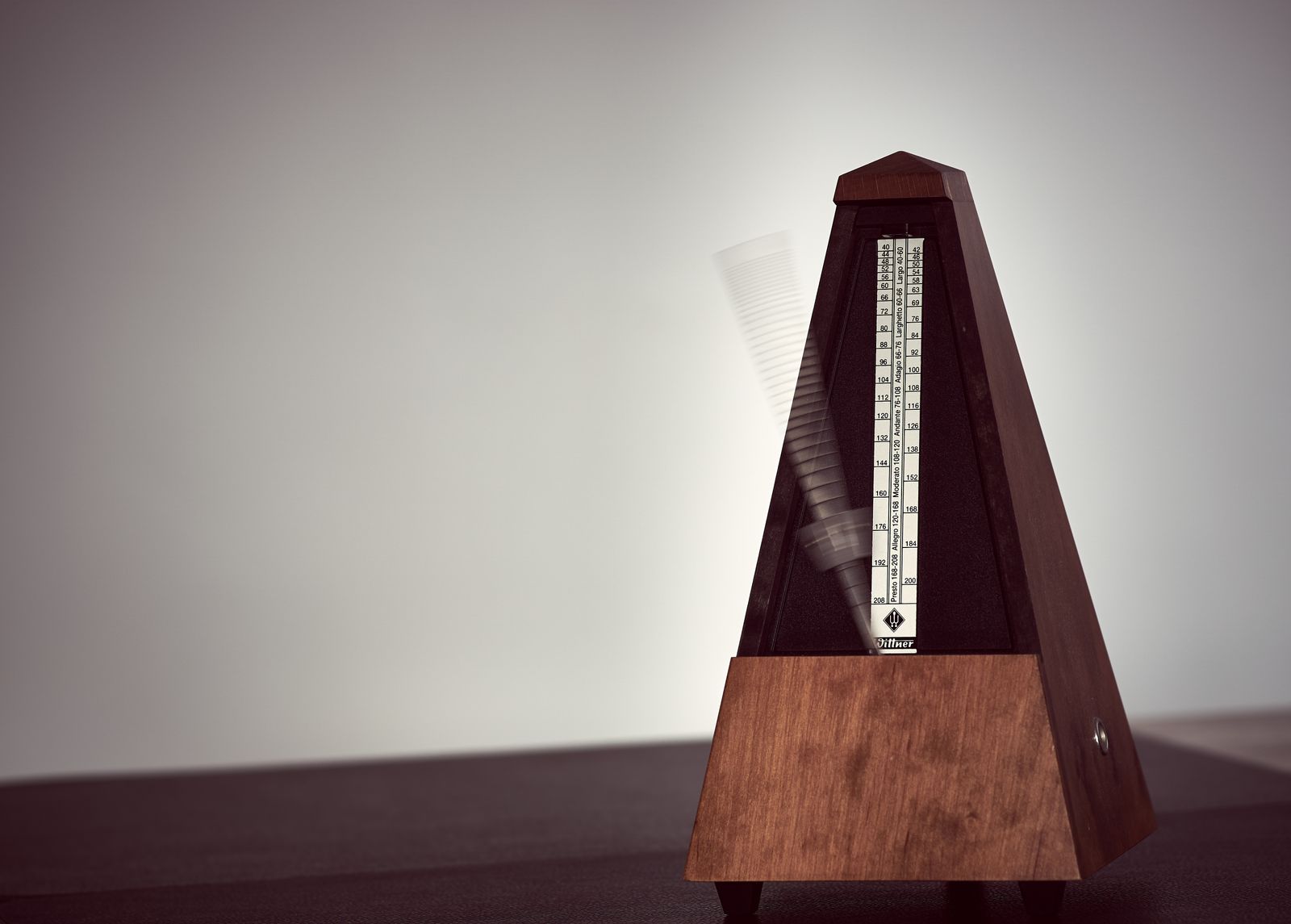 Wooden mechanical metronome