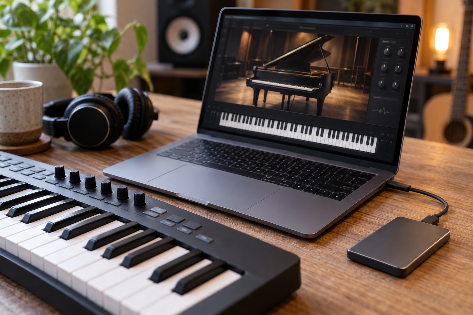 Sampled instrument workstation with an external SSD
