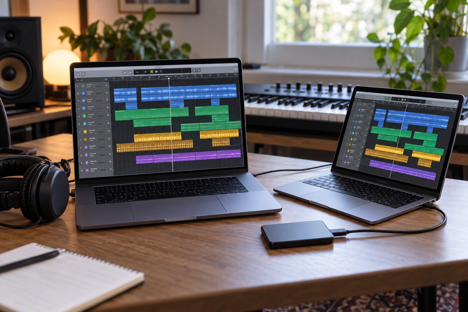 Portable SSD between two music-production computers