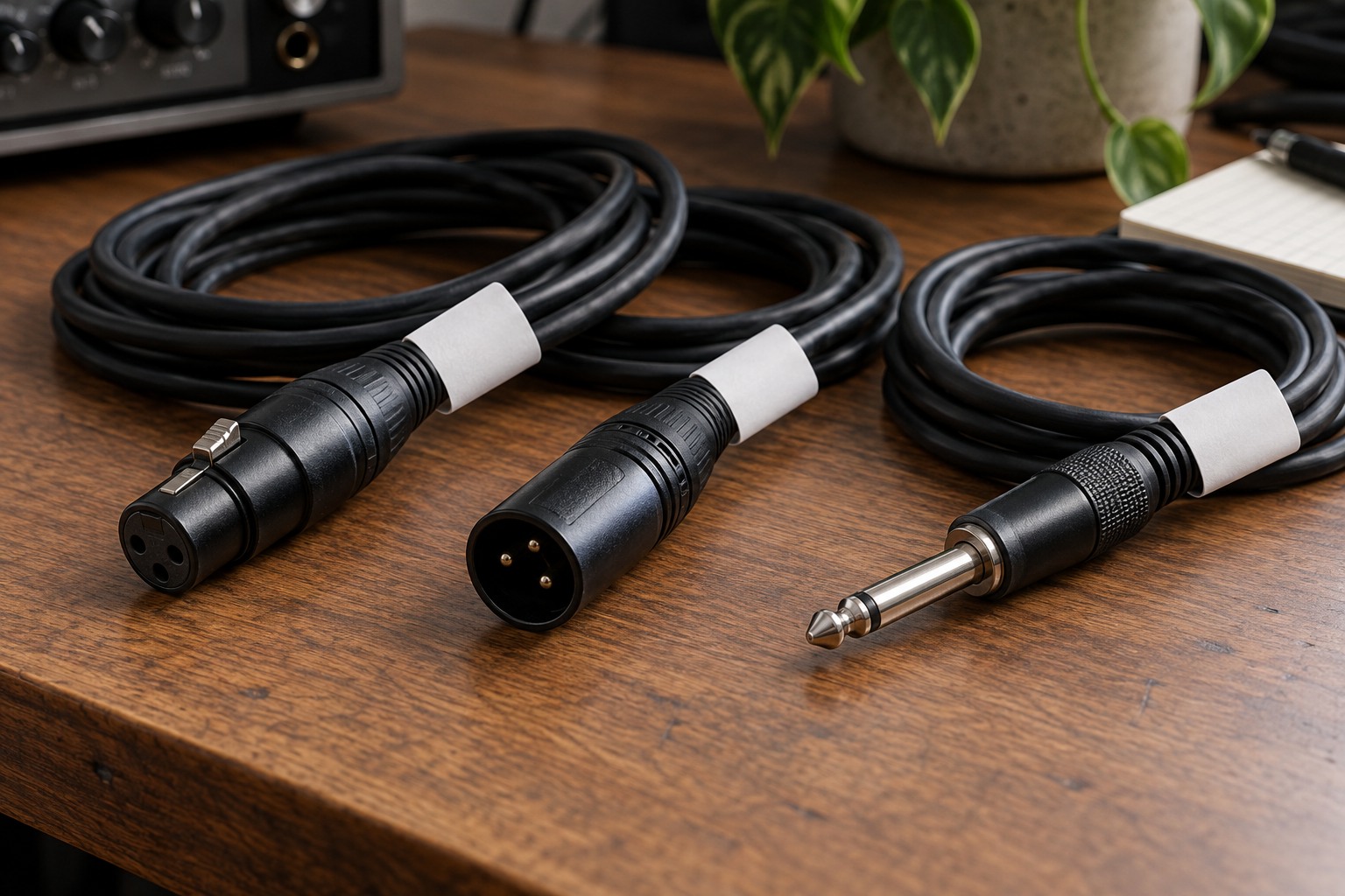Audio cables with identification tags